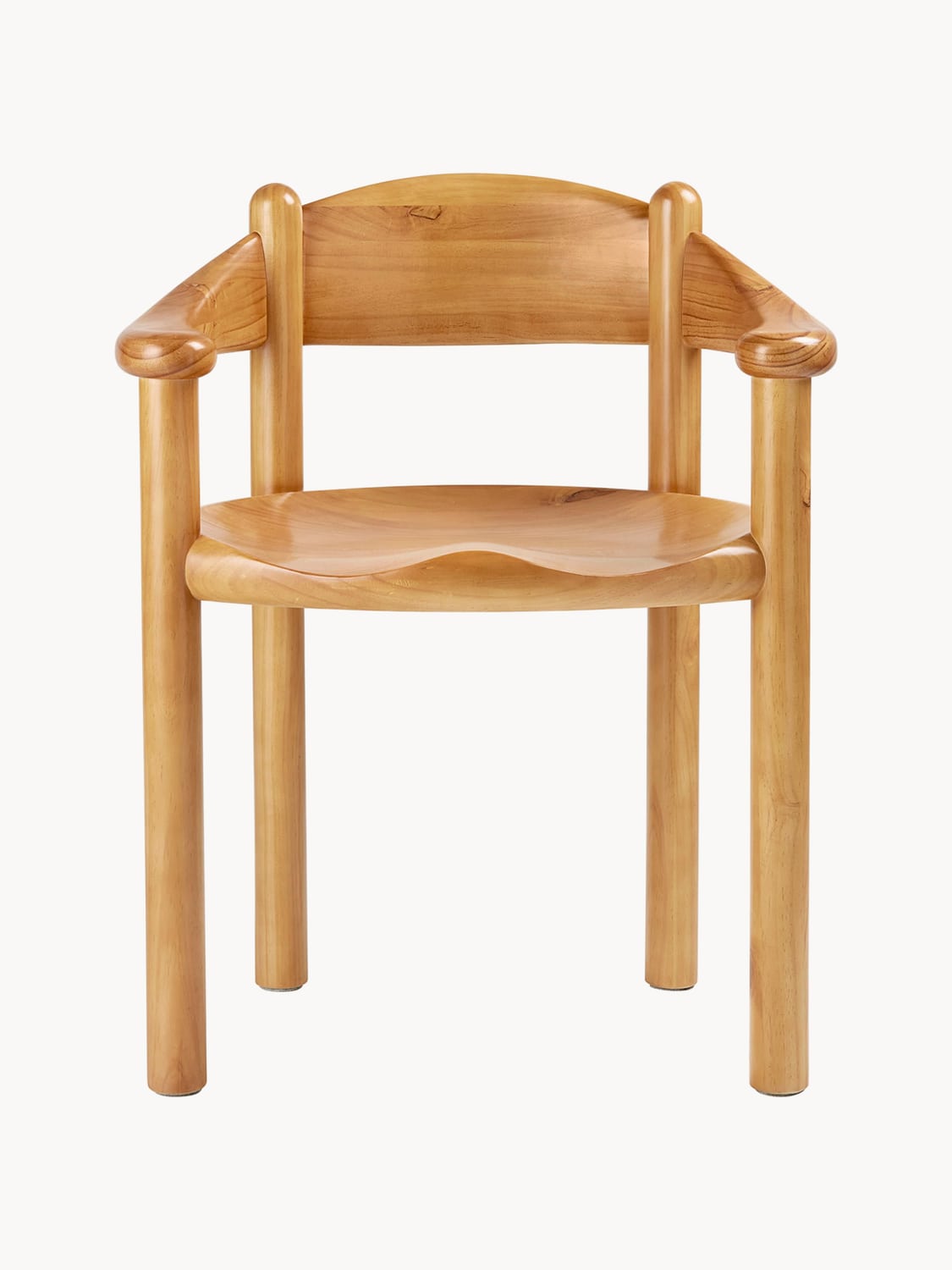 Peglio Pine Wood Dining Chair with Armrests
