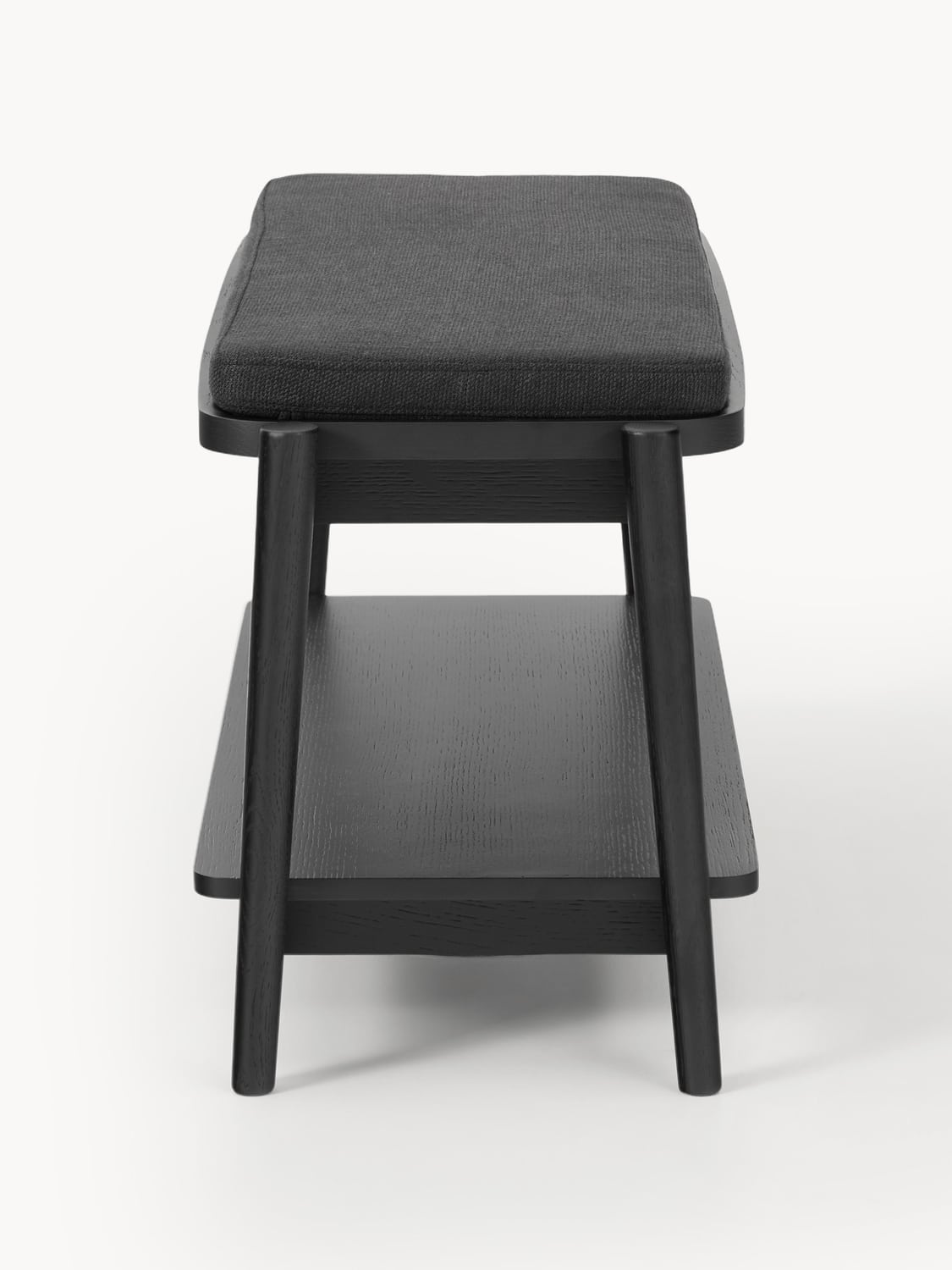 Varenna Upholstered Wooden Bench with Shoe Rack