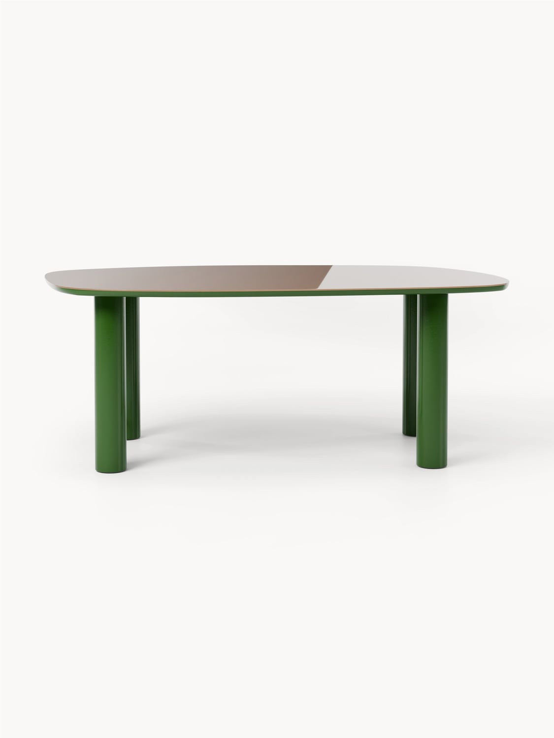 Grandate Organic Dining Table with Glass Top, 200 x 110 cm