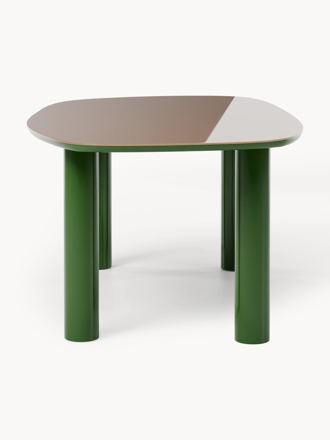 Grandate Organic Dining Table with Glass Top, 200 x 110 cm