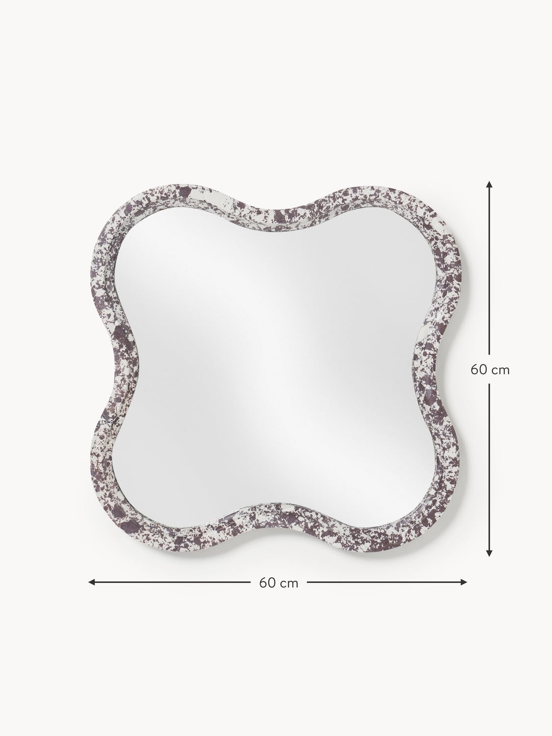 Zavattarello Wall Mirror with Engineered Marble Frame