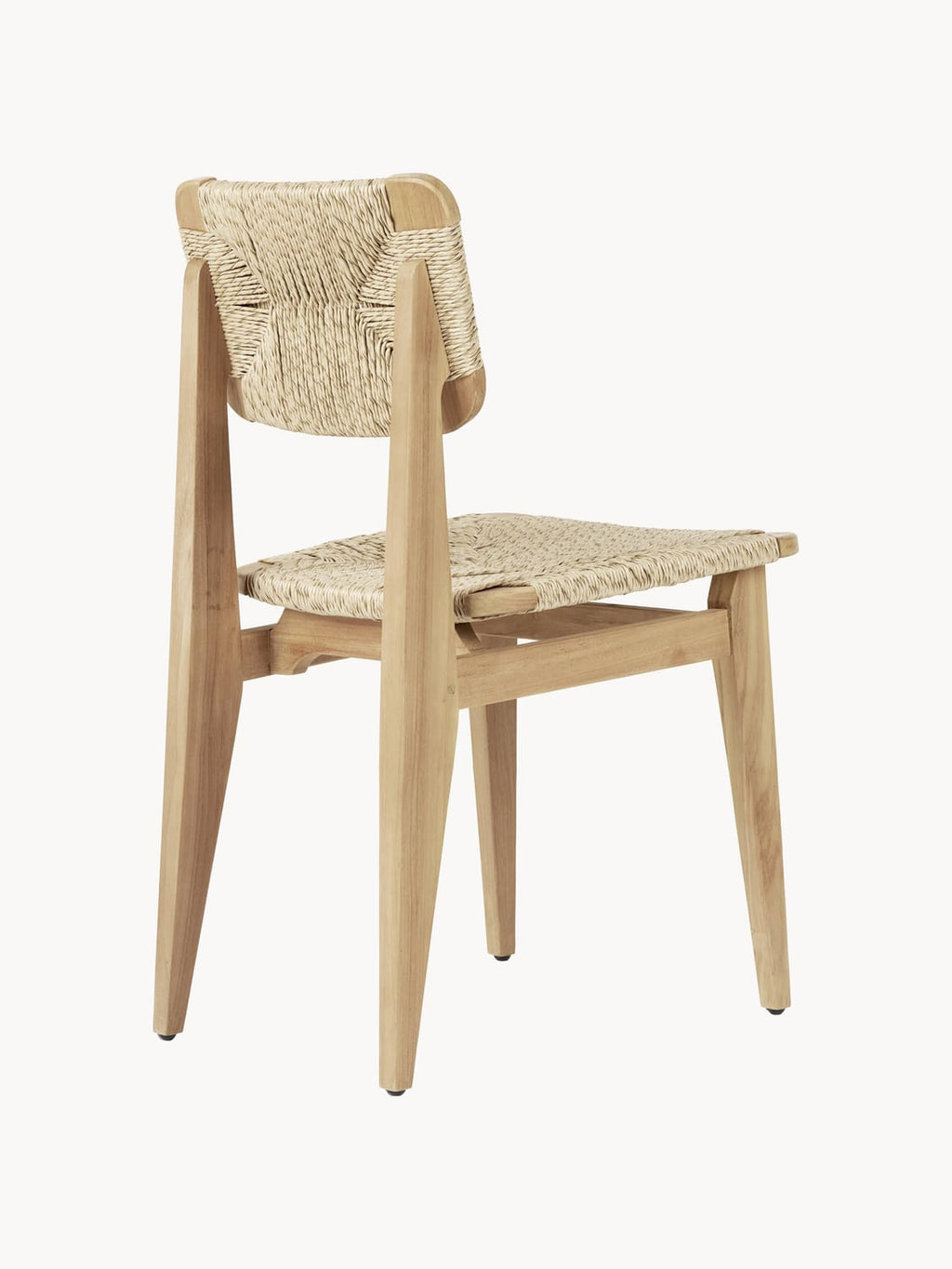 Turate C-Chair Teak Wood Garden Dining Chair with Woven Seat and Backrest