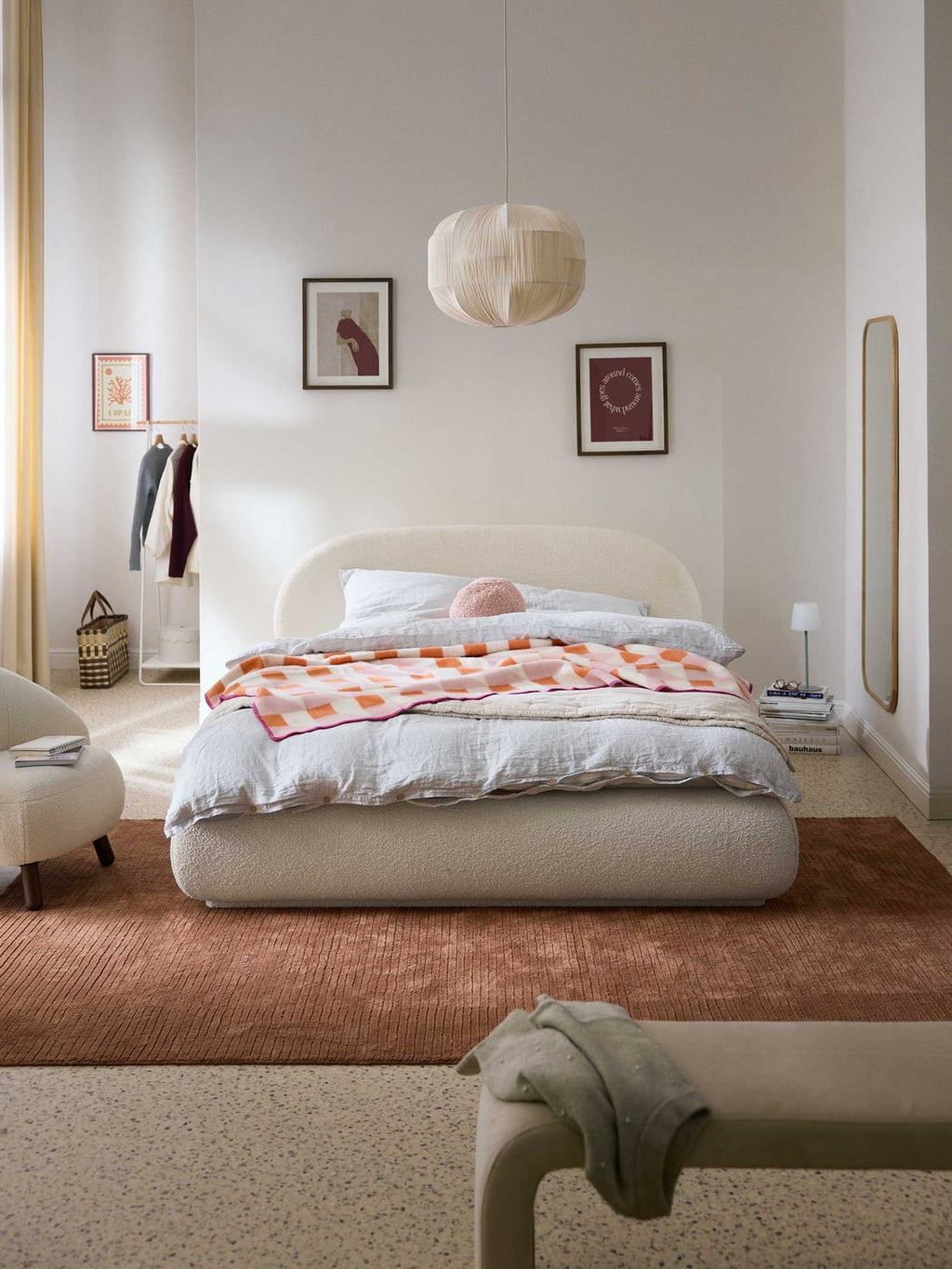 Corvara Upholstered Bouclé Bed