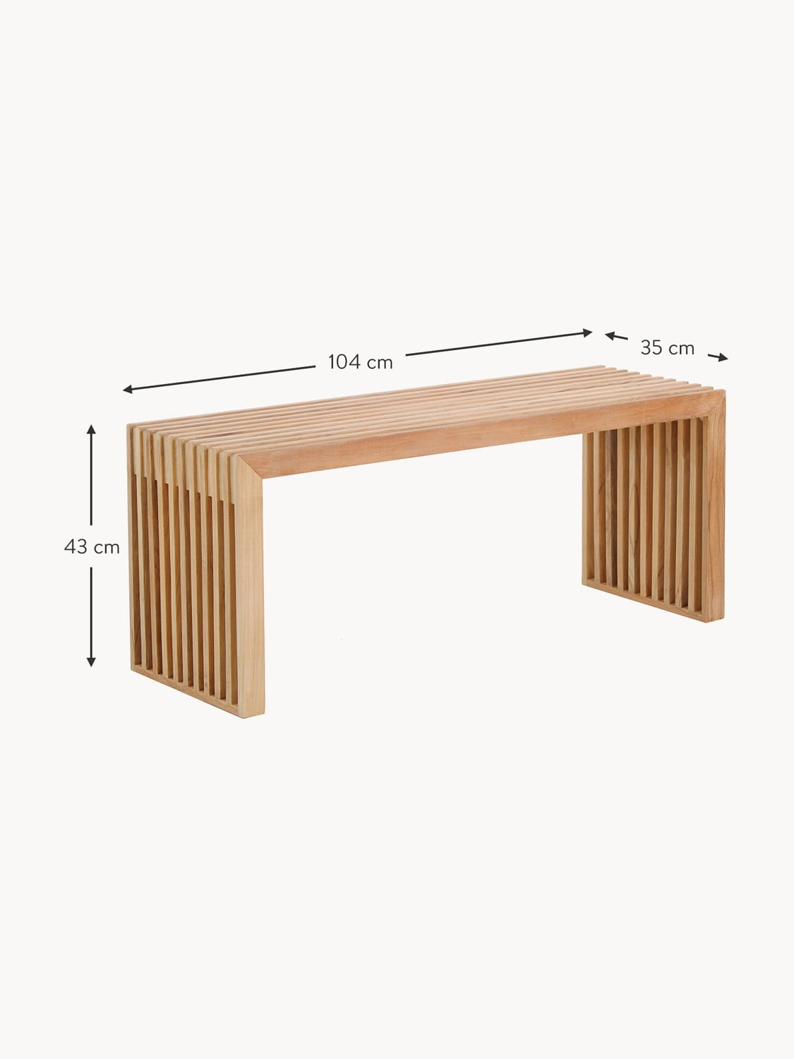 Fenegro Teak Wood Bench