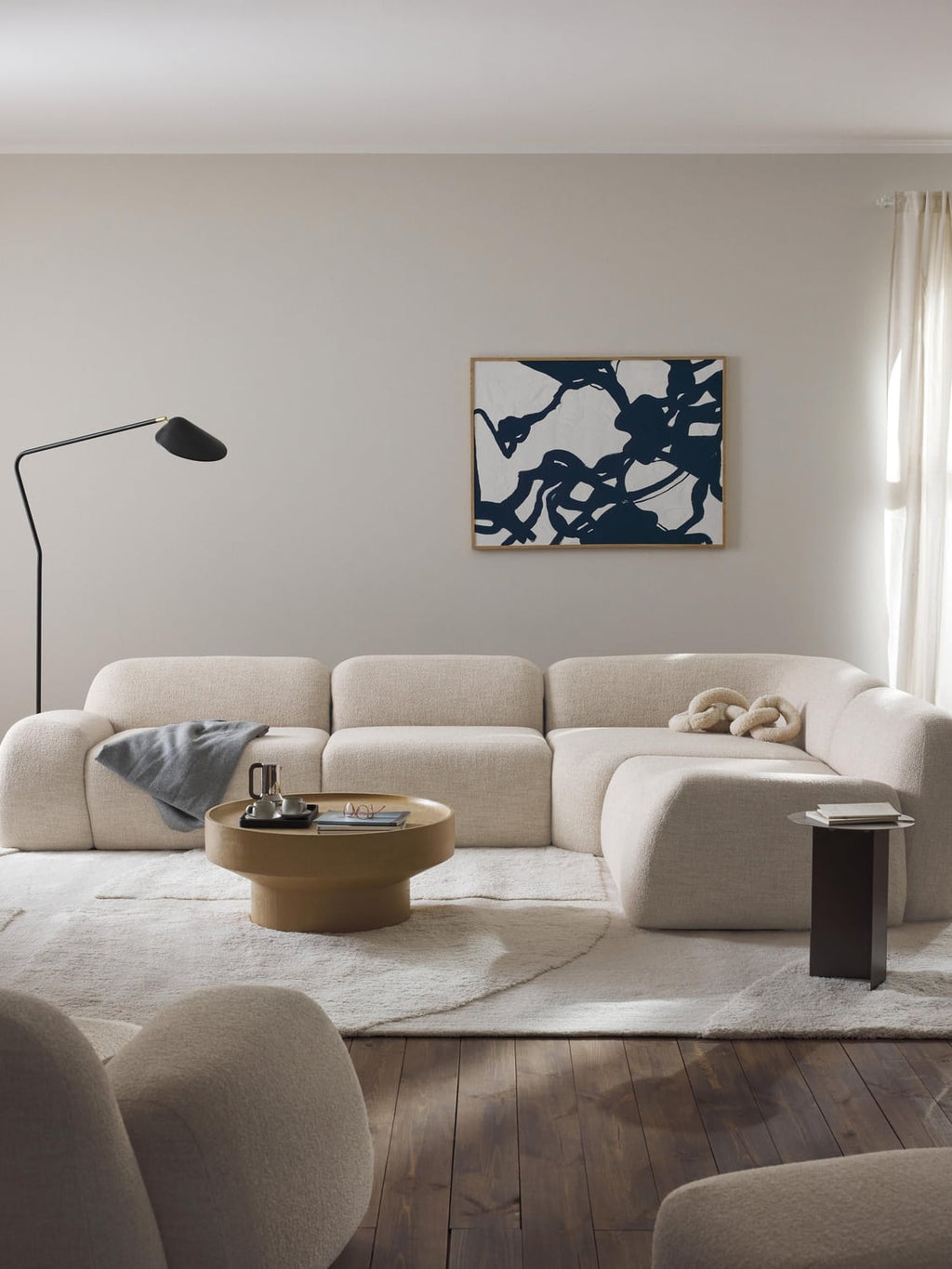Bellara Modular Bouclé Corner Sofa (4-seater)