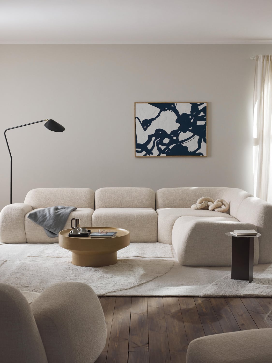 Bellara Modular Bouclé Corner Sofa (4-seater)