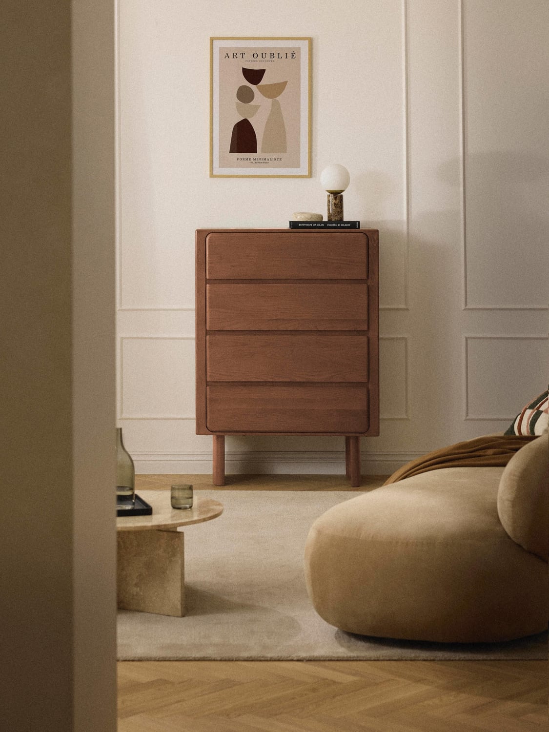 Rivolta Oak Wood Chest of Drawers