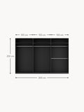Montorfano Modular Revolving Door Wardrobe, 300 cm Wide — available in several sizes