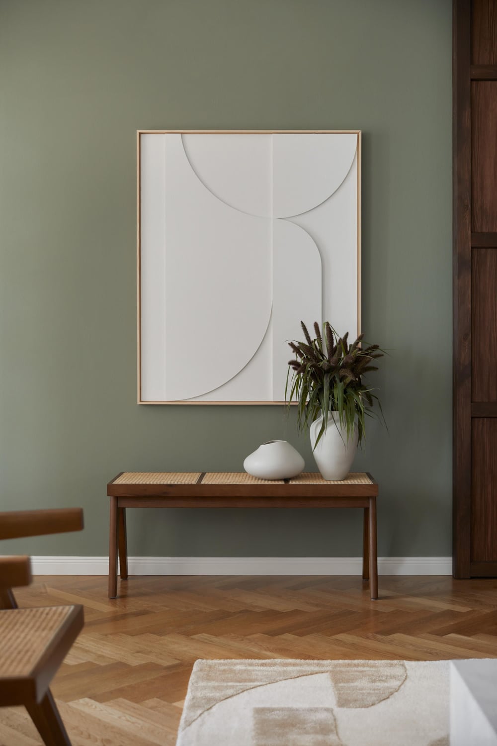 Dosso Bench with Viennese Wickerwork