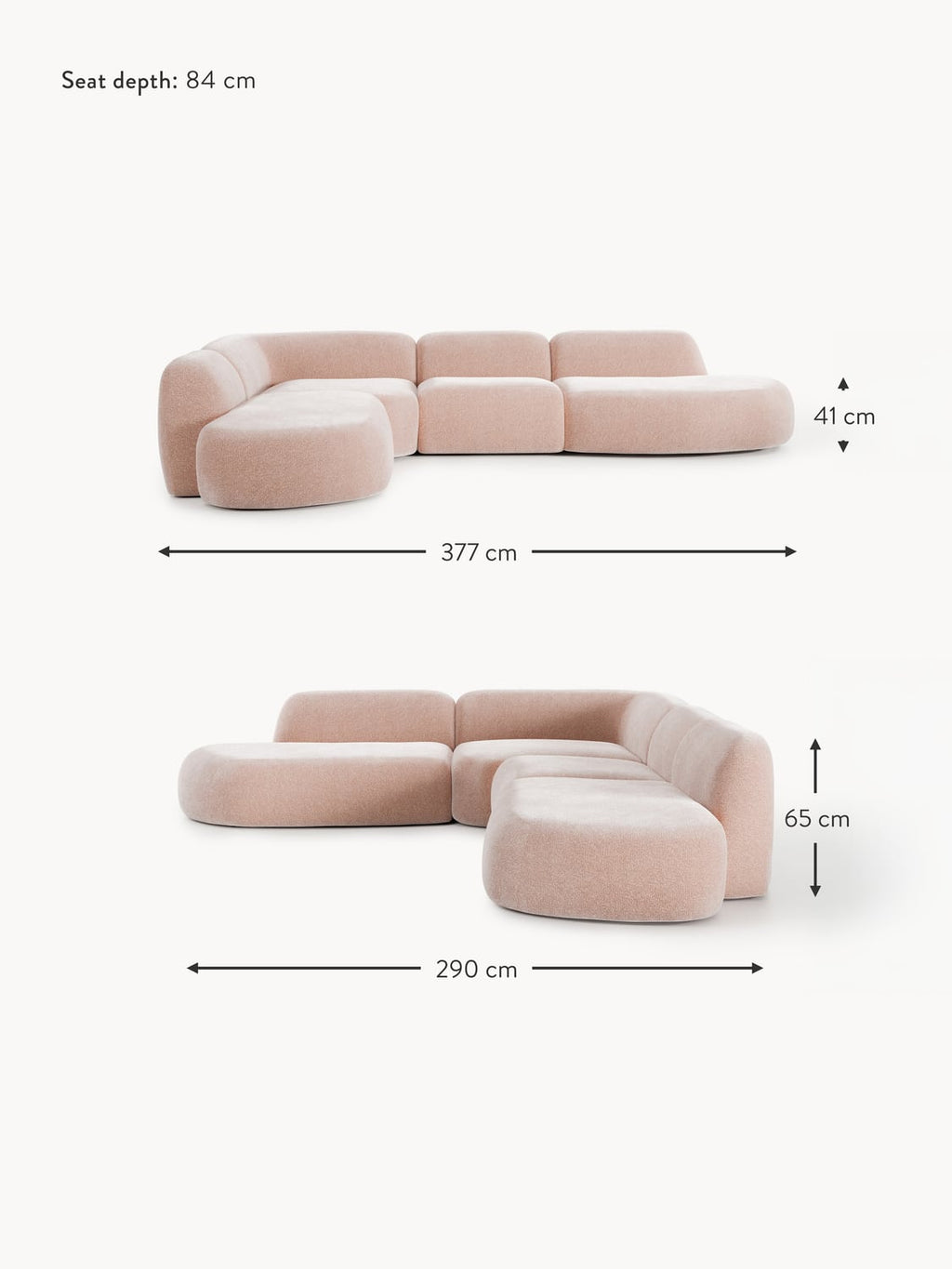 Bellara XL Modular Corner Sofa with Chaise Ends