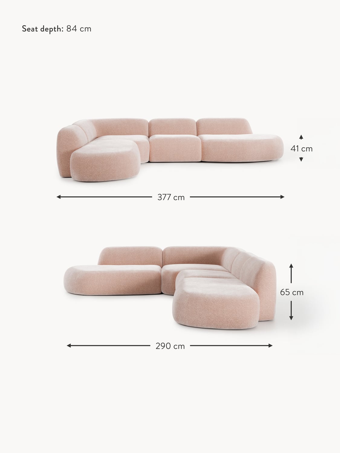 Bellara XL Modular Corner Sofa with Chaise Ends