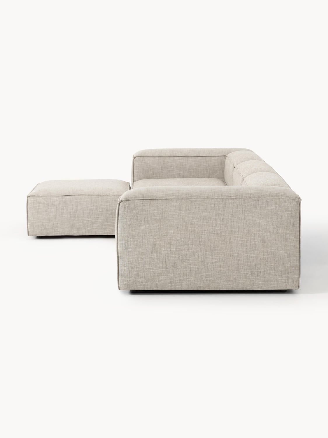 Tavordo Linen Blend Modular Sofa (4-seater) with ottoman (left/right)