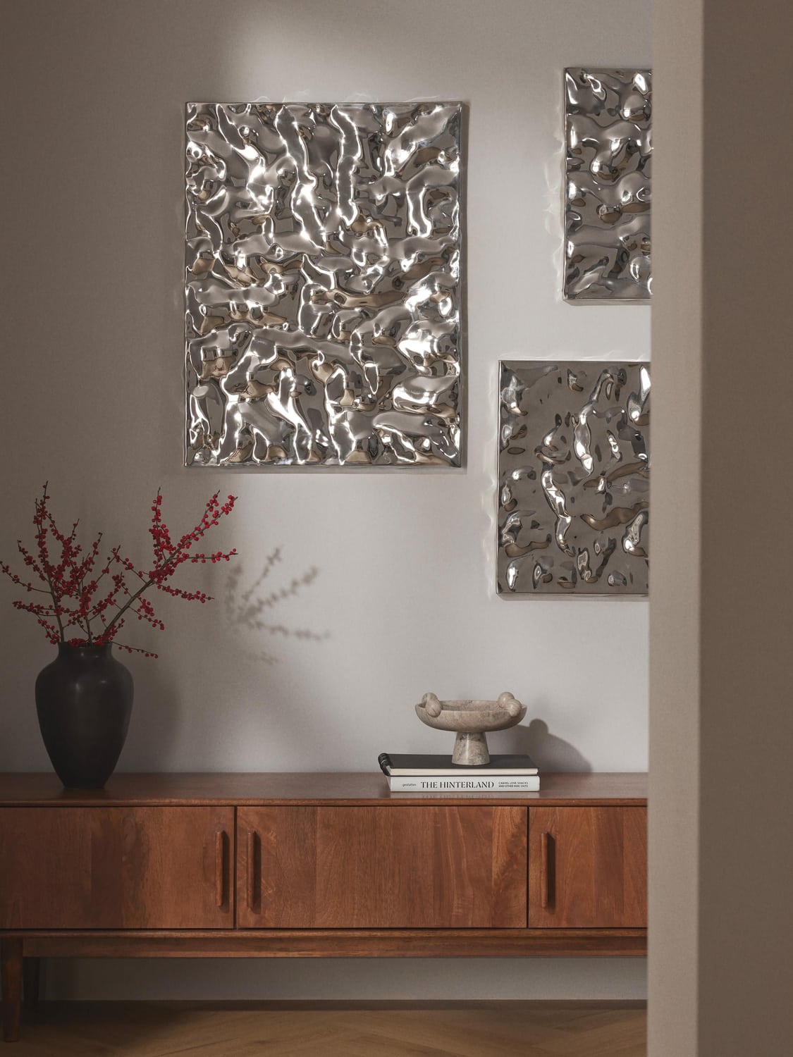 Peglio Wall Object with Hammered Surface