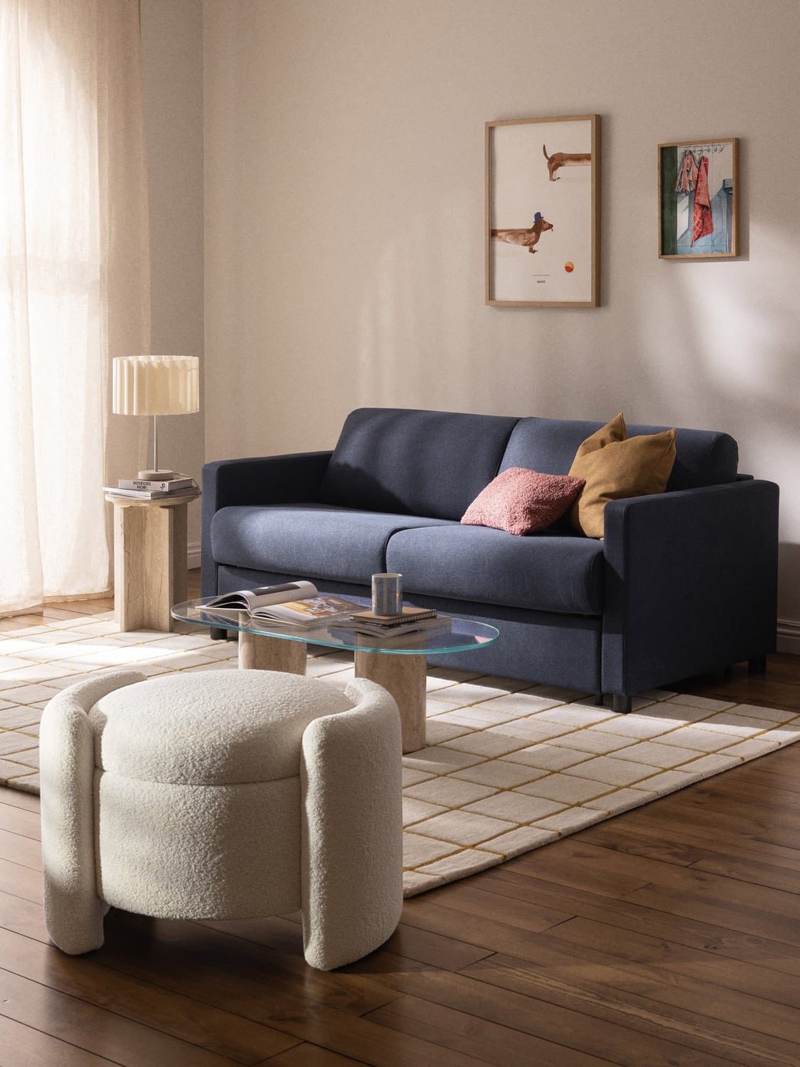 Nobiallo Teddy Upholstered Stool with Storage Space