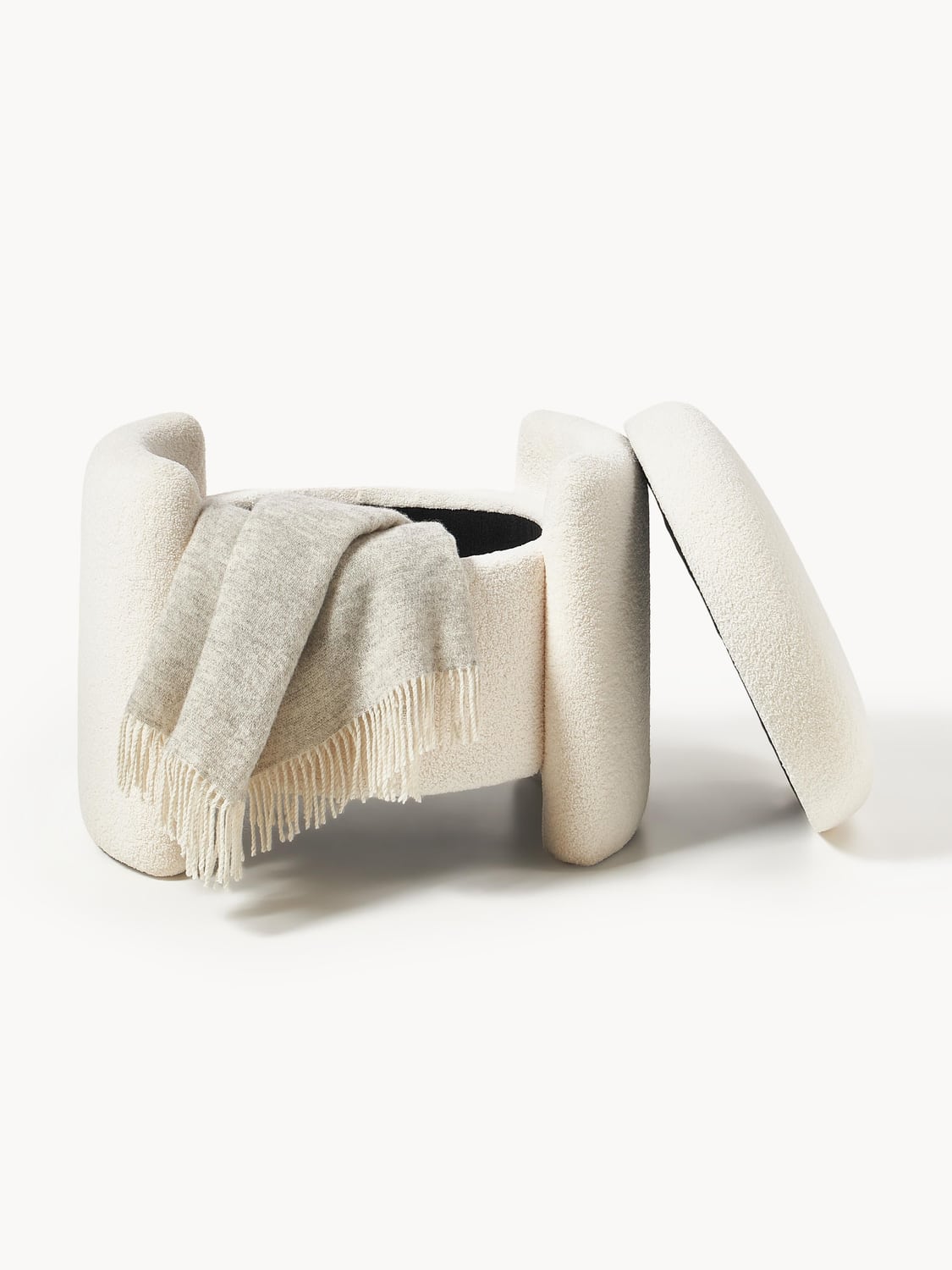 Nobiallo Teddy Upholstered Stool with Storage Space
