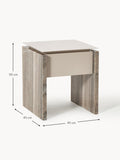 Carlazzo Marble and Metal Bedside Table