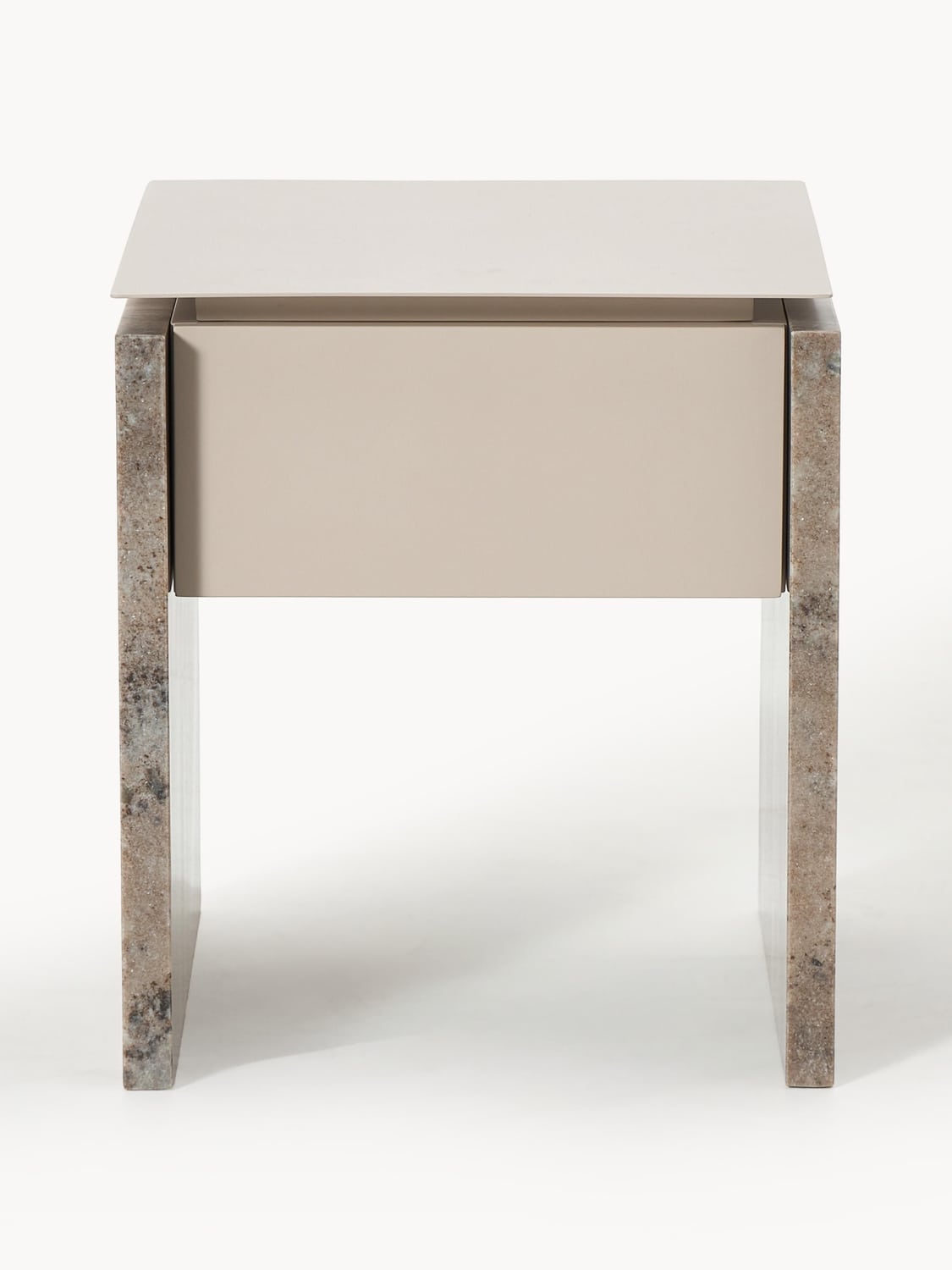 Carlazzo Marble and Metal Bedside Table