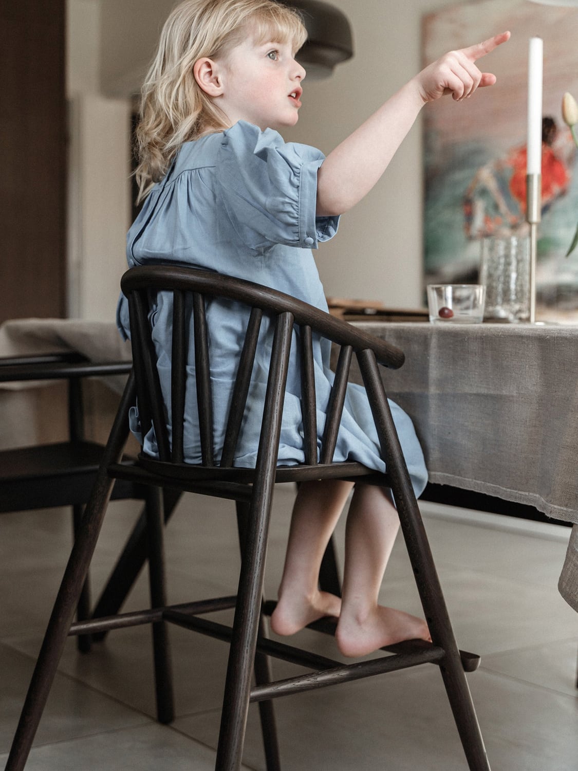 Erbanno Kids Handmade Oak Wood High Chair