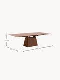 Rezzonico Wooden Extendable Dining Table, 200 - 250 x 110 cm