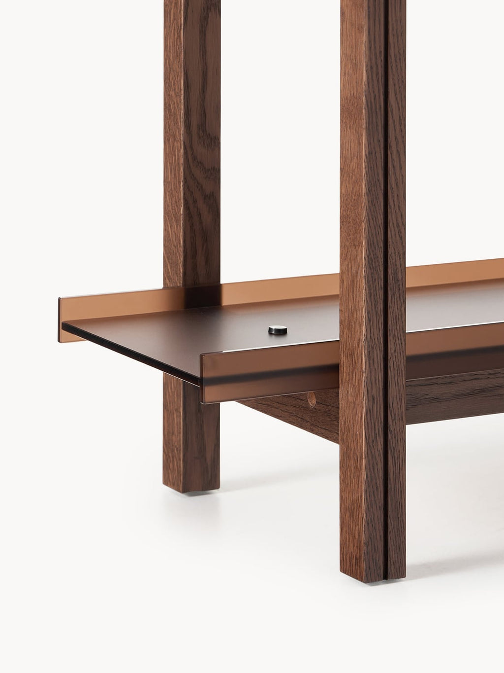 Bellagio Oak Shelving Unit with Glass Shelves