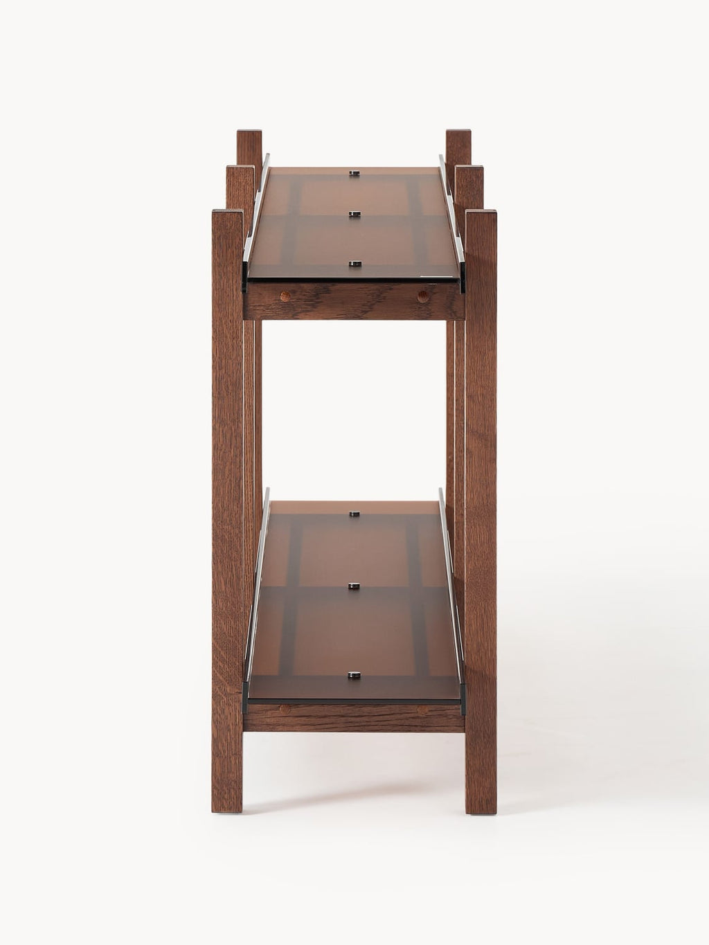 Bellagio Oak Shelving Unit with Glass Shelves