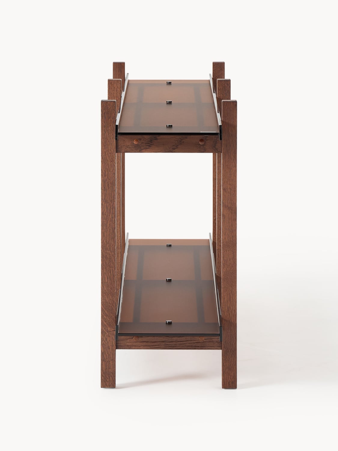 Bellagio Oak Shelving Unit with Glass Shelves