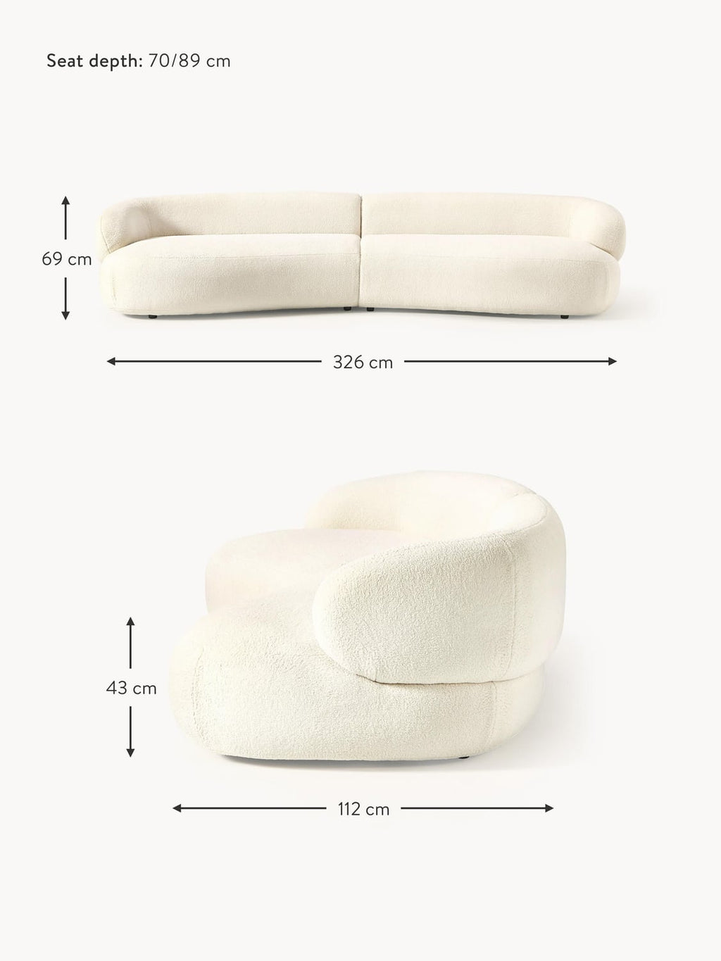 Corvara Teddy Sofa (4-seater)