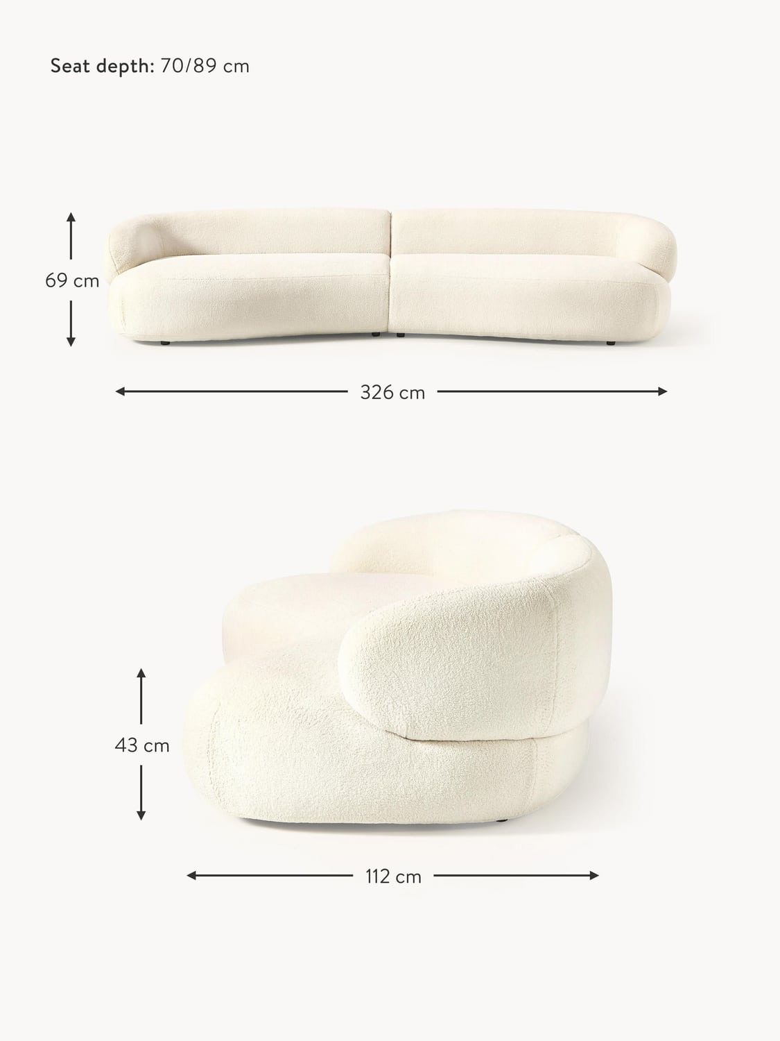 Corvara Teddy Sofa (4-seater)