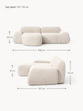 Bellara Modular Bouclé Corner Sofa (3-seater)