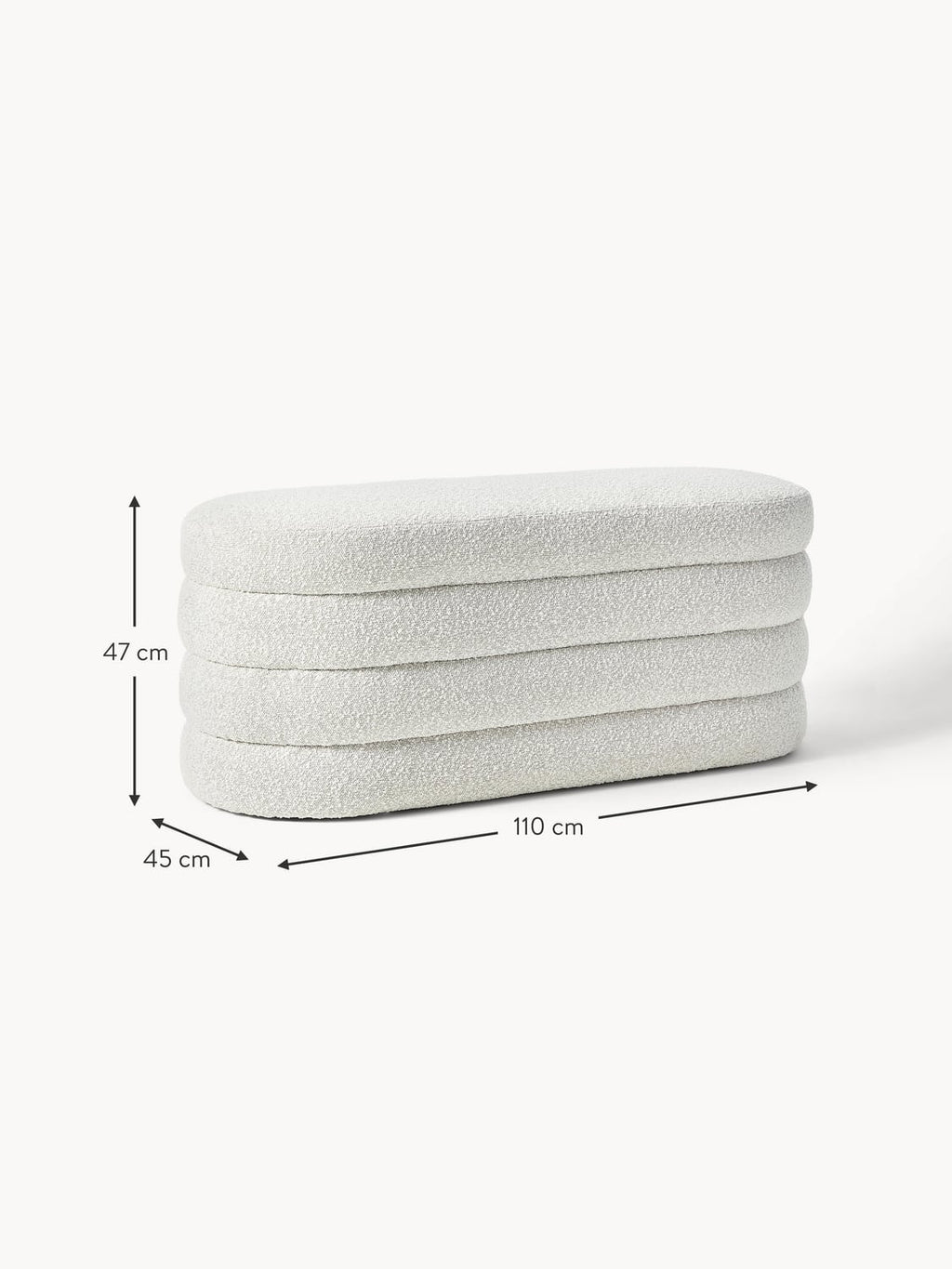 Alserio Upholstered Bouclé Bench