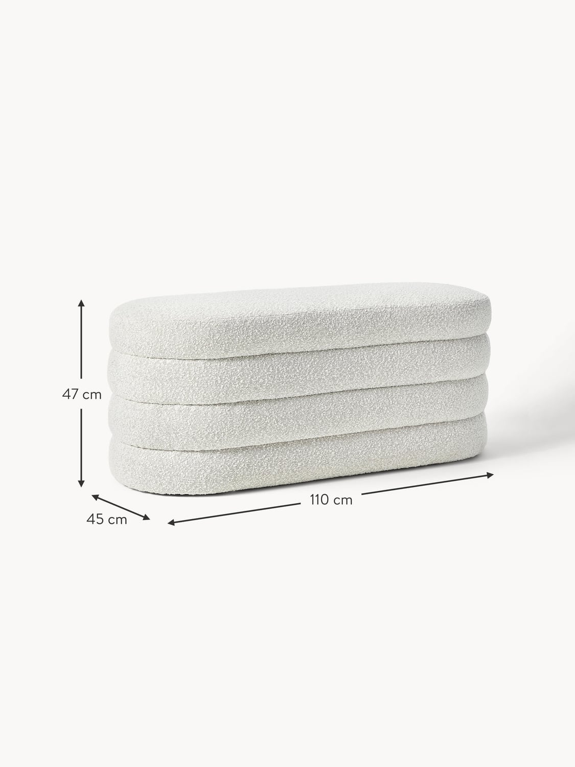 Alserio Upholstered Bouclé Bench
