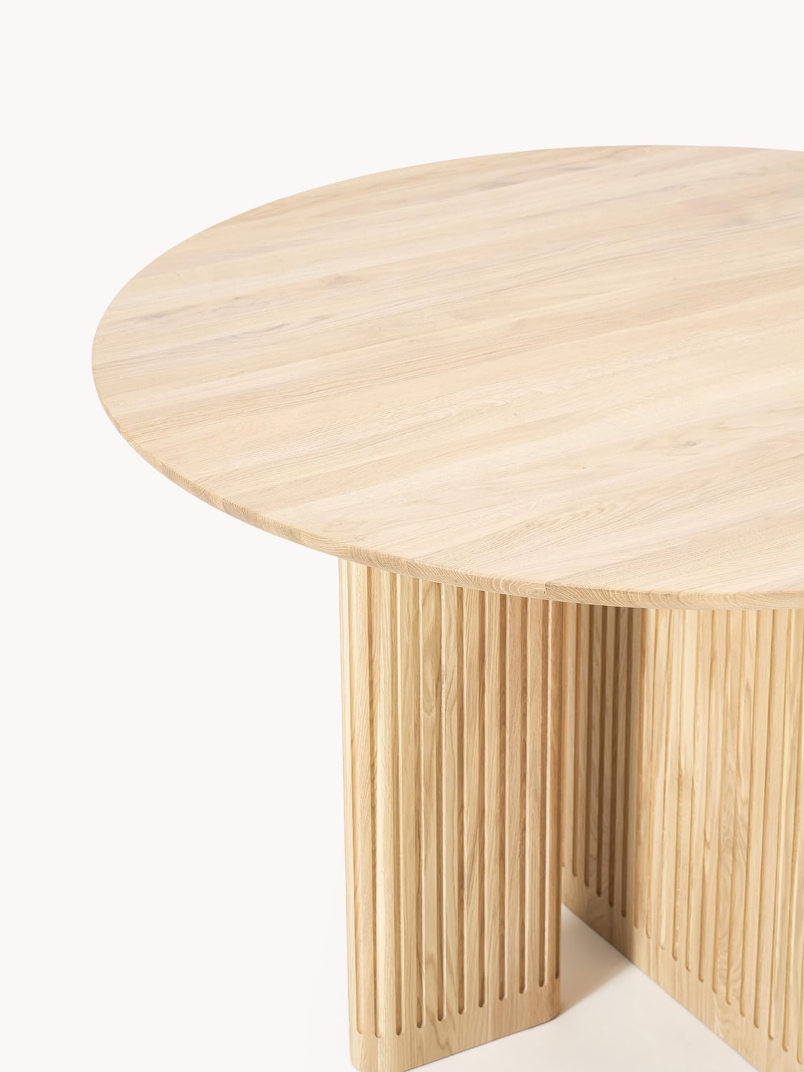 Maccagno Round Oak Wood Dining Table, Ø 120 cm