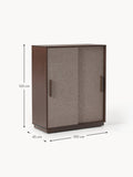Almenno Wooden Highboard with Upholstered Front