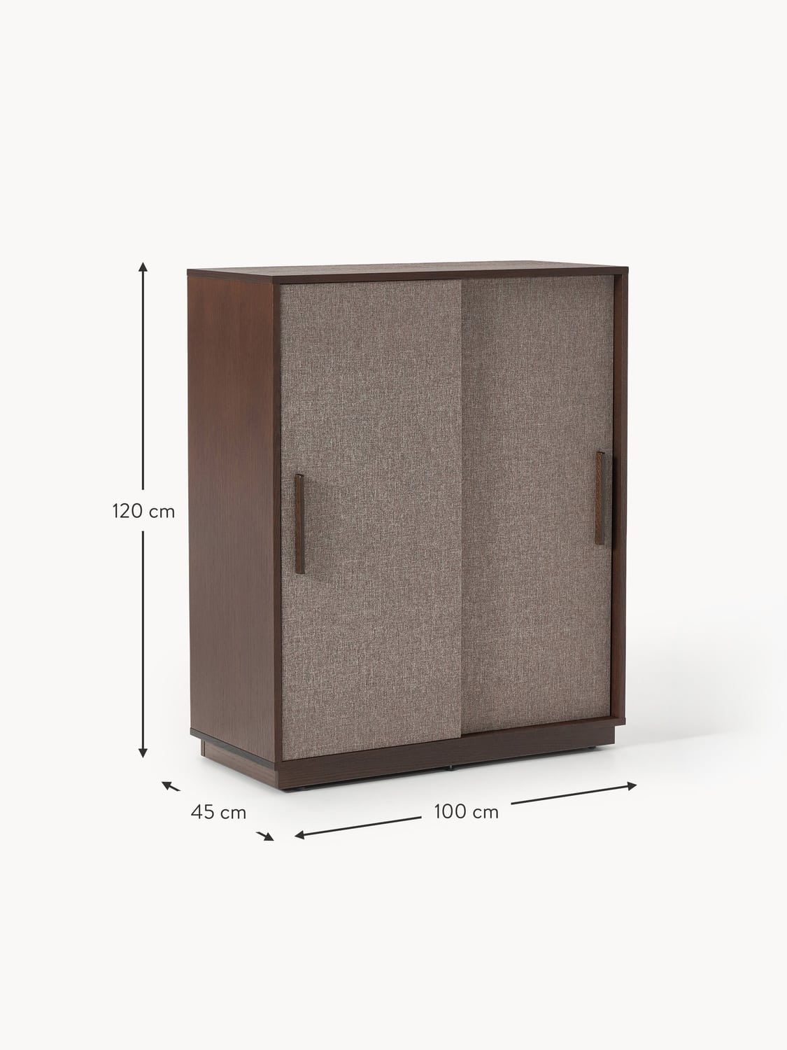 Almenno Wooden Highboard with Upholstered Front