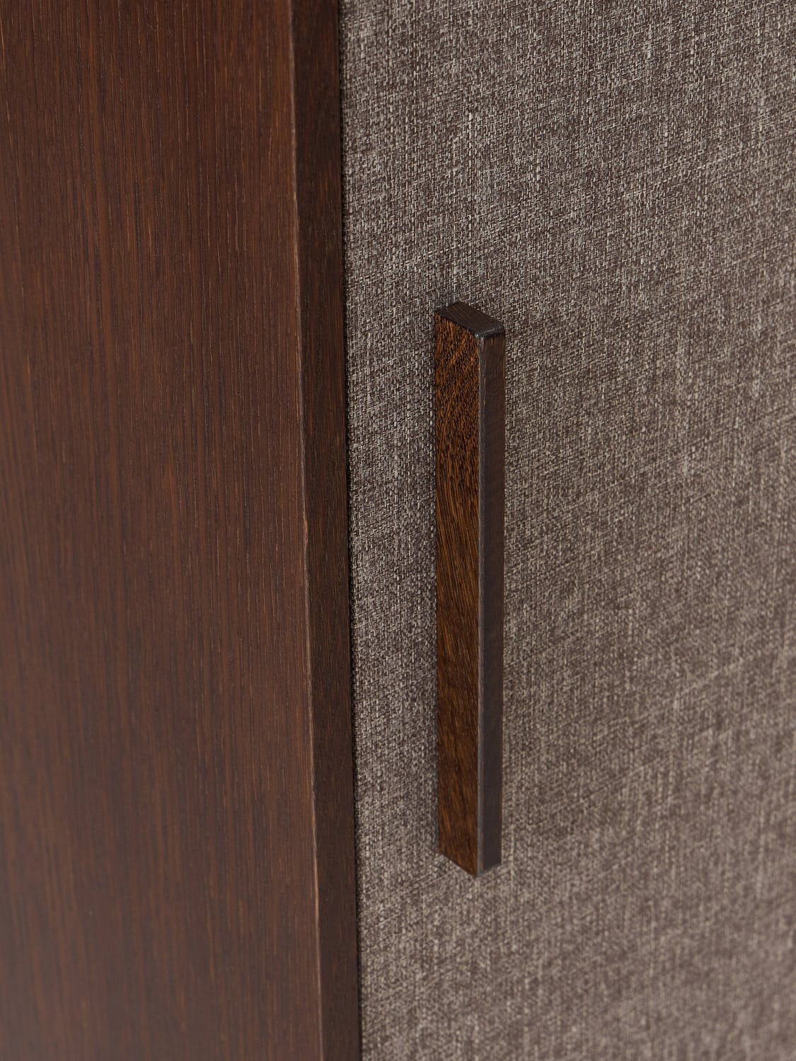 Almenno Wooden Highboard with Upholstered Front