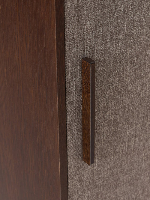 Almenno Wooden Highboard with Upholstered Front