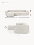 Tavordo Bouclé Modular Sofa (4-seater) with Ottoman (left/right)