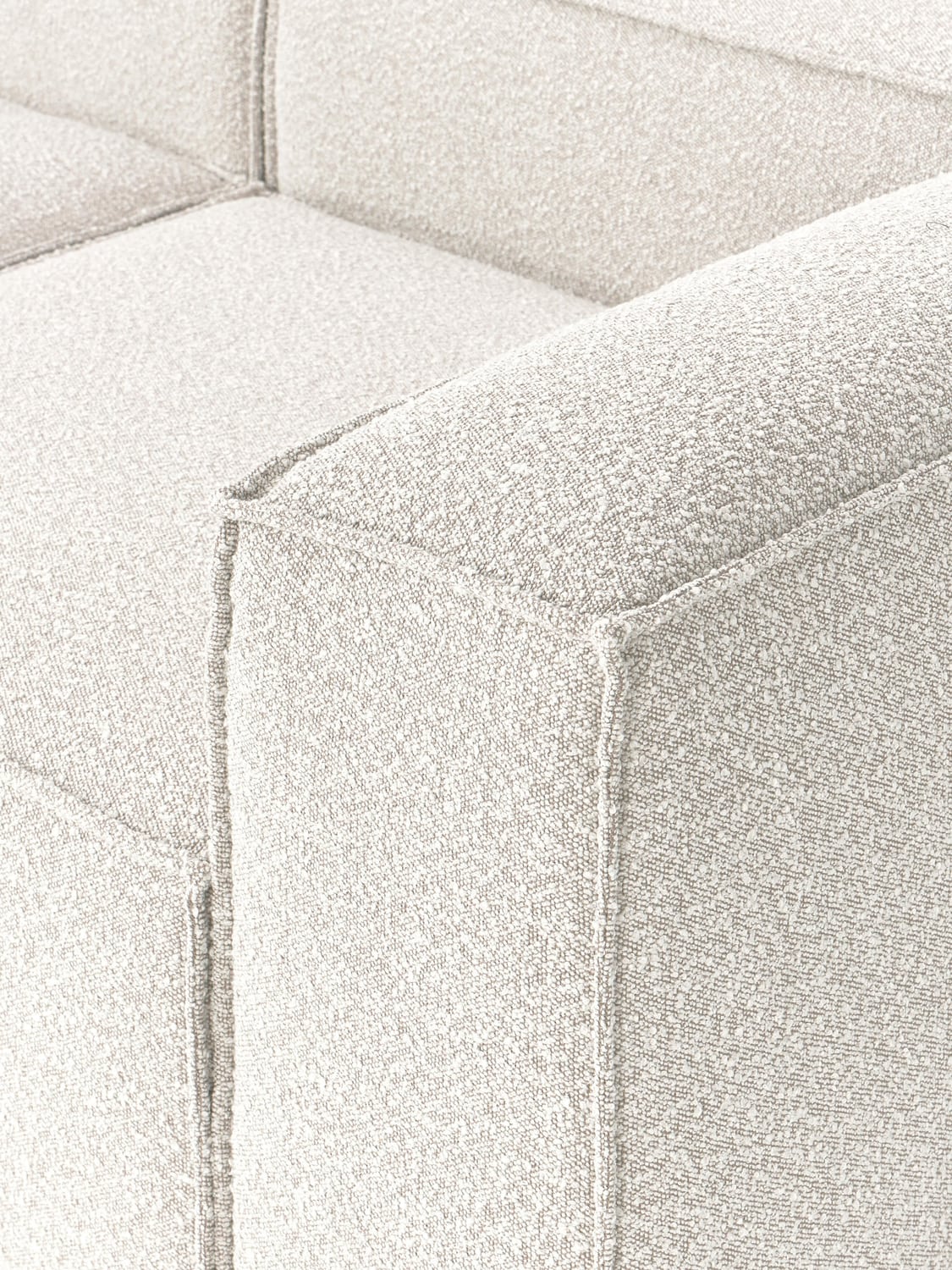 Tavordo Bouclé Modular Sofa (4-seater) with Ottoman (left/right)