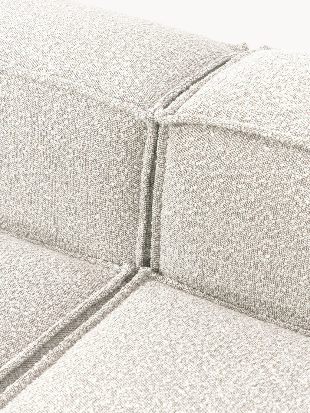 Tavordo Bouclé Modular Sofa (4-seater) with Ottoman (left/right)