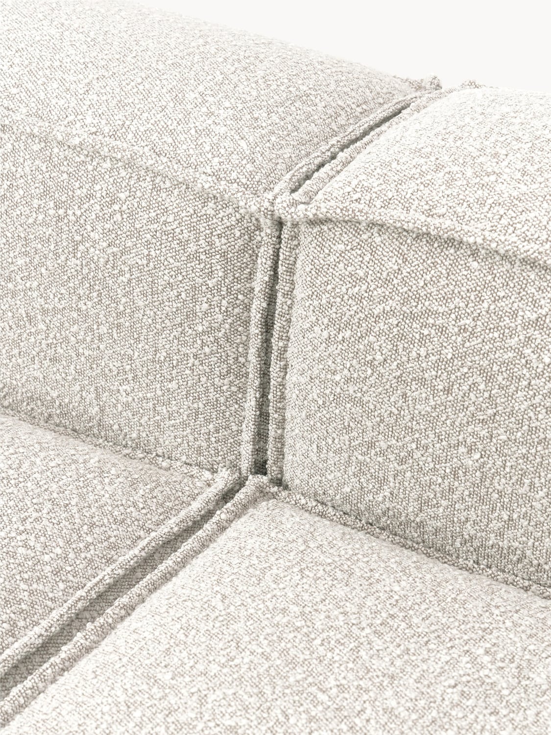 Tavordo Bouclé Modular Sofa (4-seater) with Ottoman (left/right)