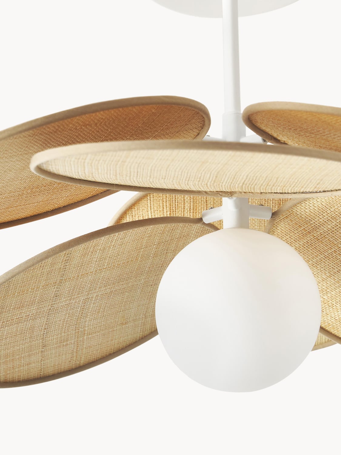 Almenno Ceiling Lamp with Natural Fibre Decor