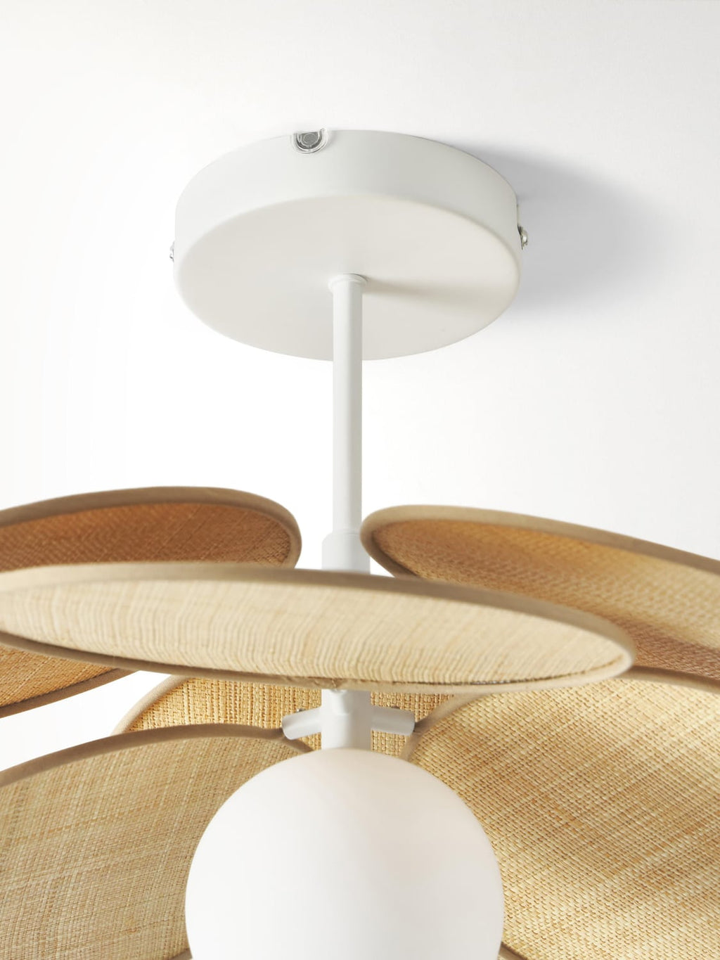 Almenno Ceiling Lamp with Natural Fibre Decor