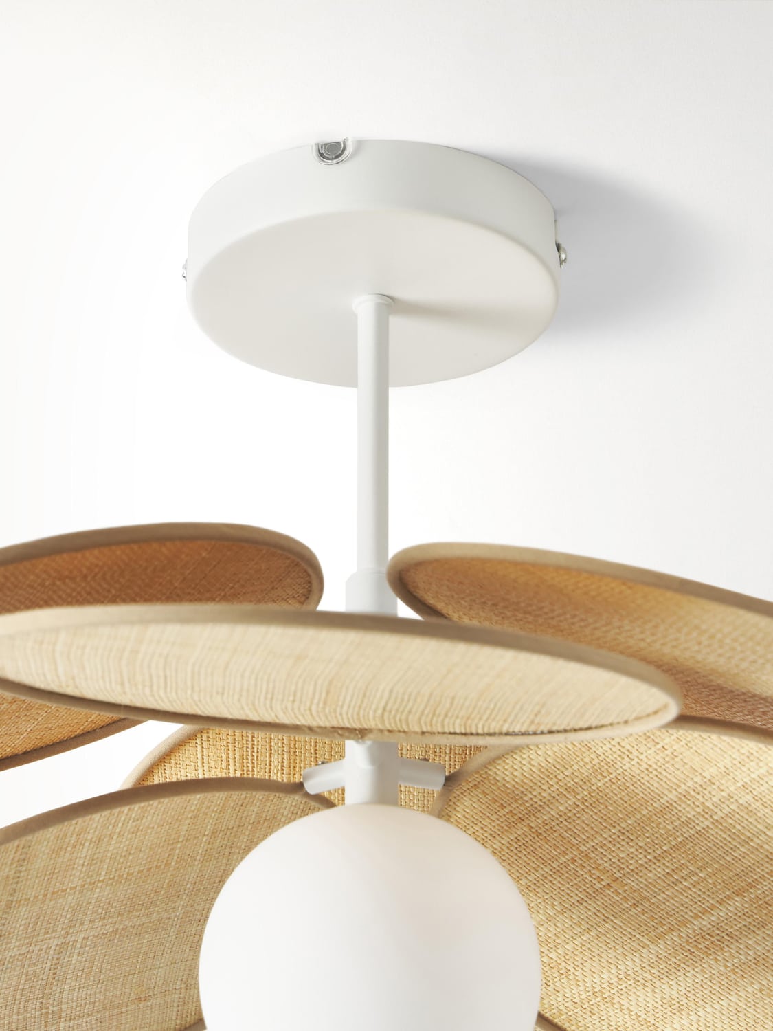 Almenno Ceiling Lamp with Natural Fibre Decor
