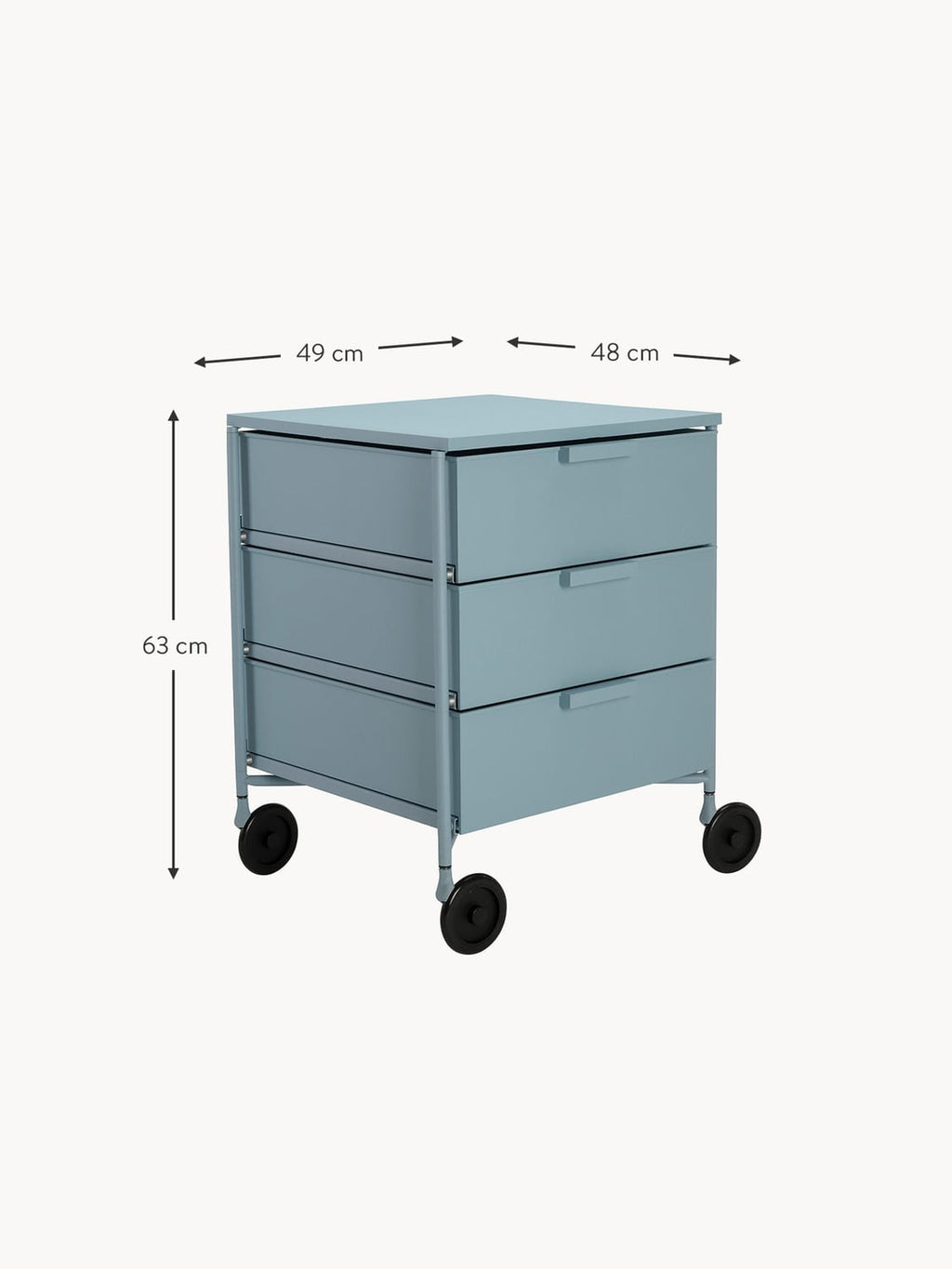 Ercole Roll Container with 3 Drawers