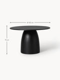 Veniano Round Dining Table with Groove Structure — available in several sizes