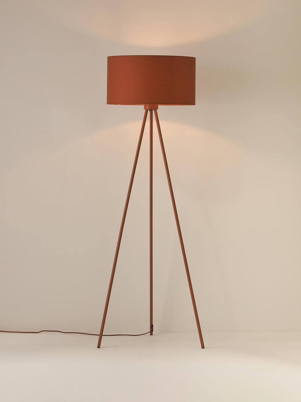 Arosio Tripod Floor Lamp with Fabric Lampshade