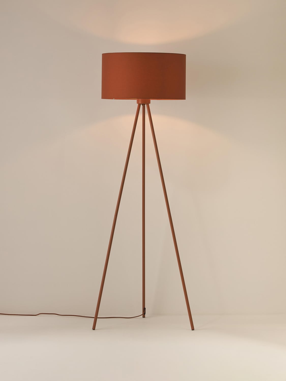 Arosio Tripod Floor Lamp with Fabric Lampshade