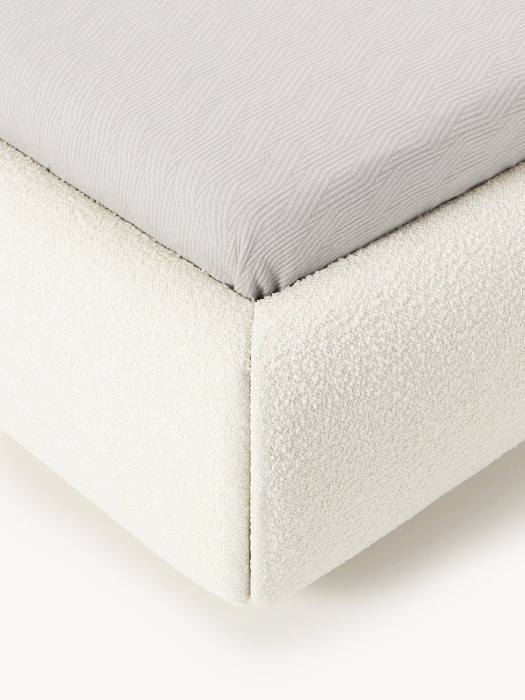 Corvara Upholstered Bouclé Bed with Storage
