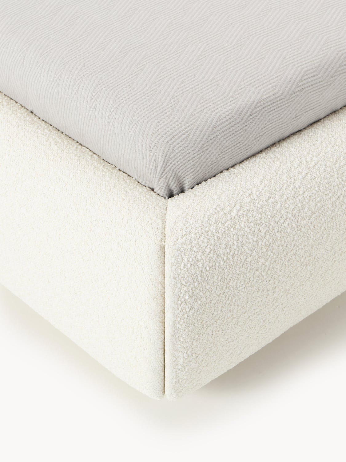 Corvara Upholstered Bouclé Bed with Storage