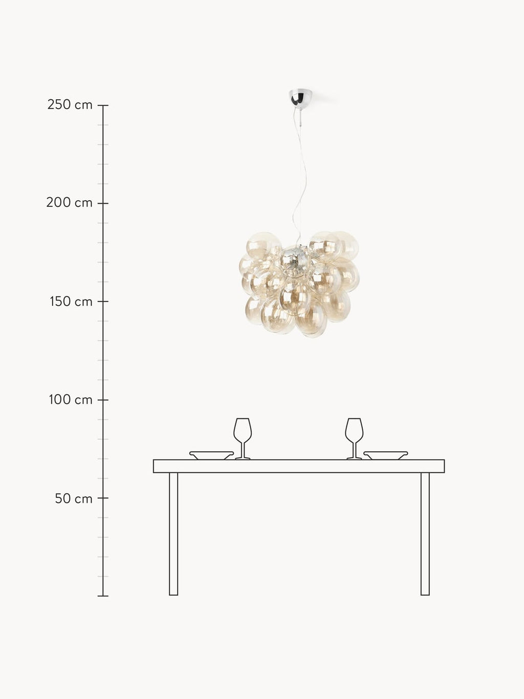 Bellagio Mouth-Blown LED Pendant Light Gross